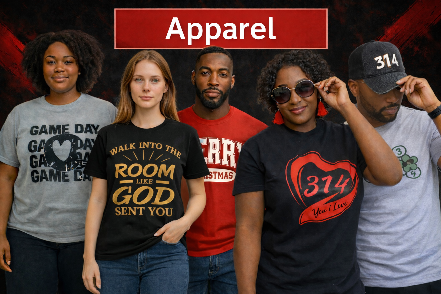 GRAPHIC & VIBE APPAREL – You I Love 314