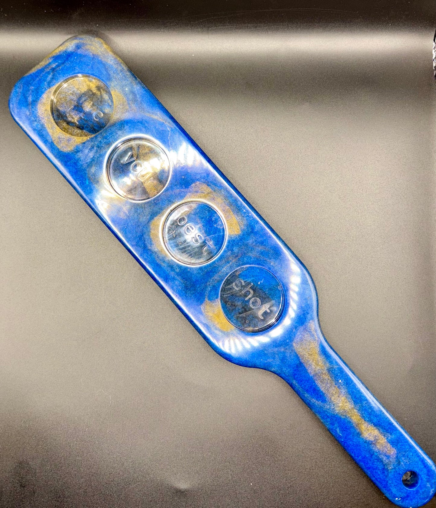 Luxury Resin Shot Glass Tray - One of a Kind, Ready to Ship