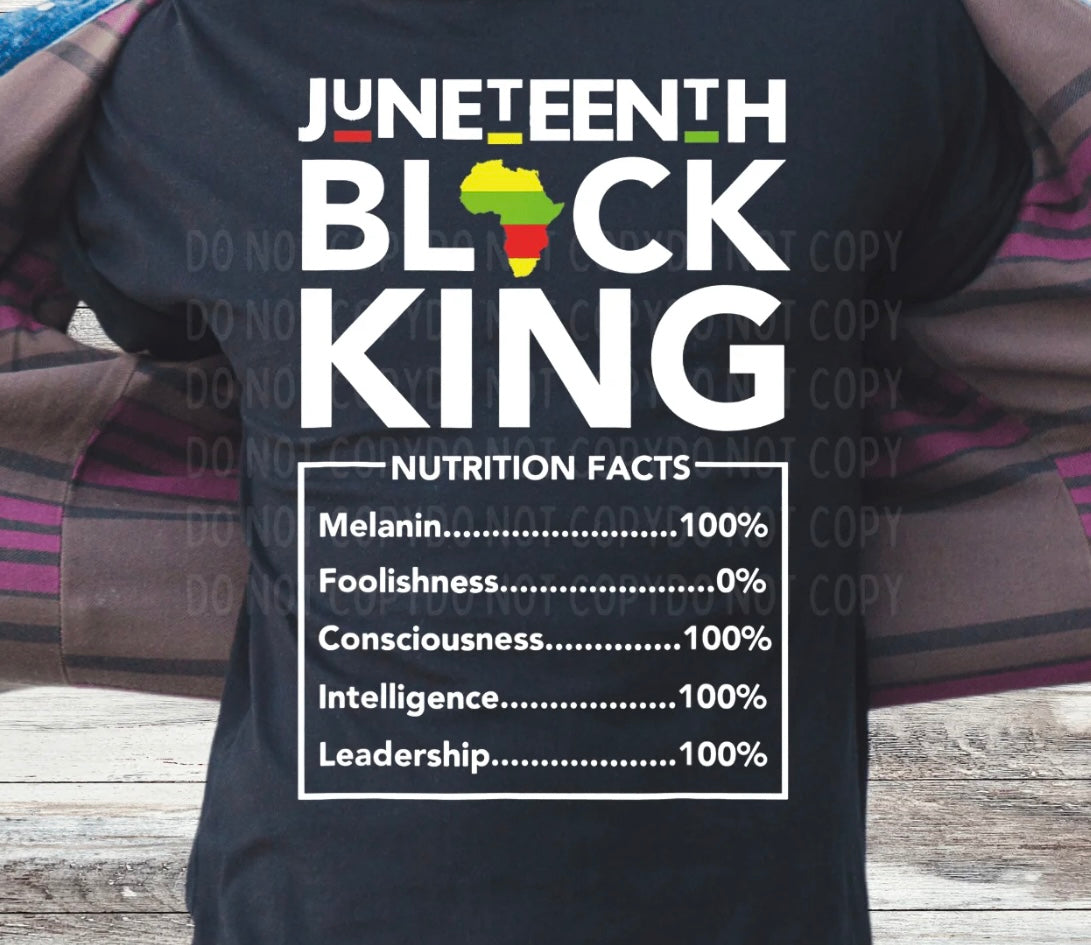 JUNETEETH BLACK KING (FULL COLOR PRINT)