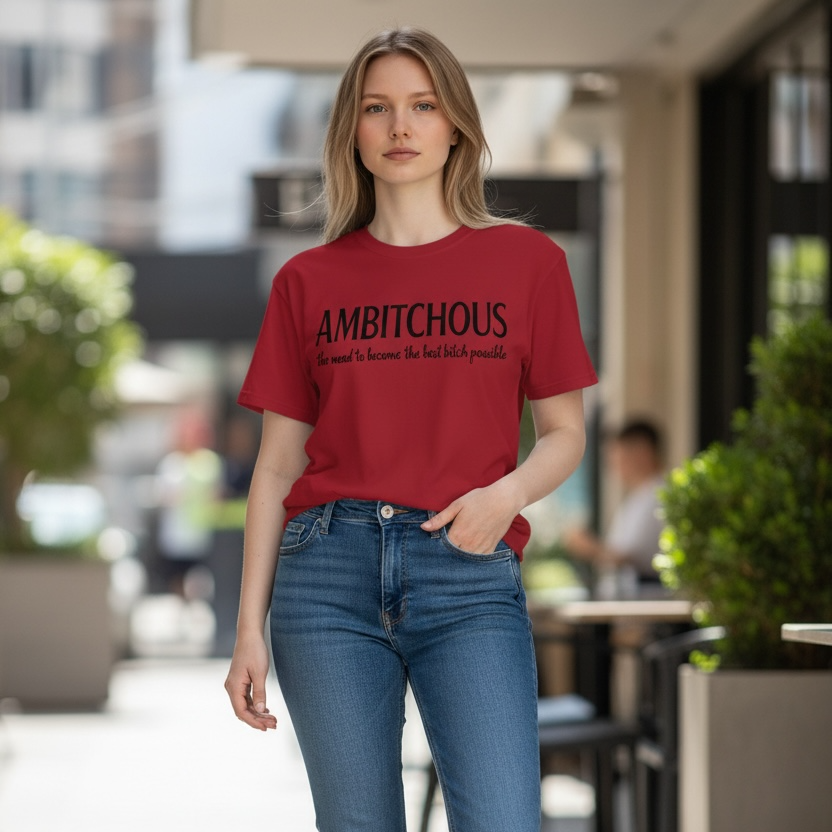 AMBITCHOUS Graphic T-Shirt – Custom Color Heavy Cotton Tee