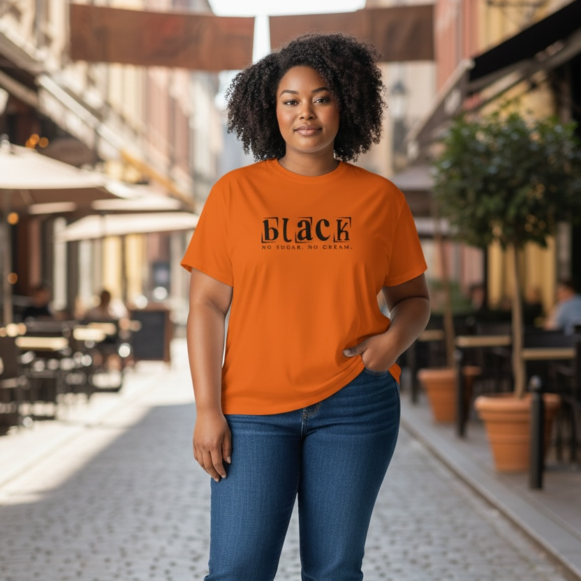 Black No Sugar No Cream T-Shirt | Statement Graphic Tee | Bold Women’s Shirt | Empowerment Tee
