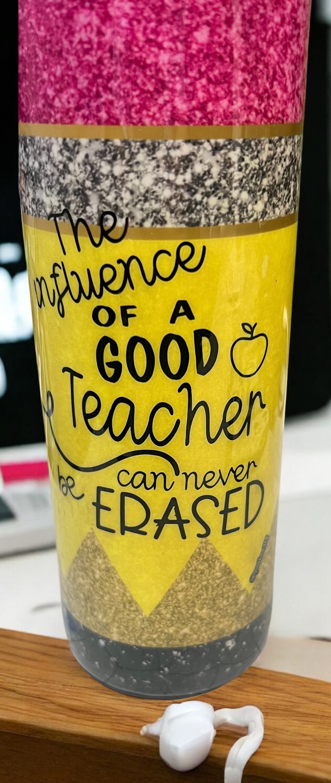 Customize Teacher's Pencil 20oz Straight Skinny Tumbler - GOOD TEACHER