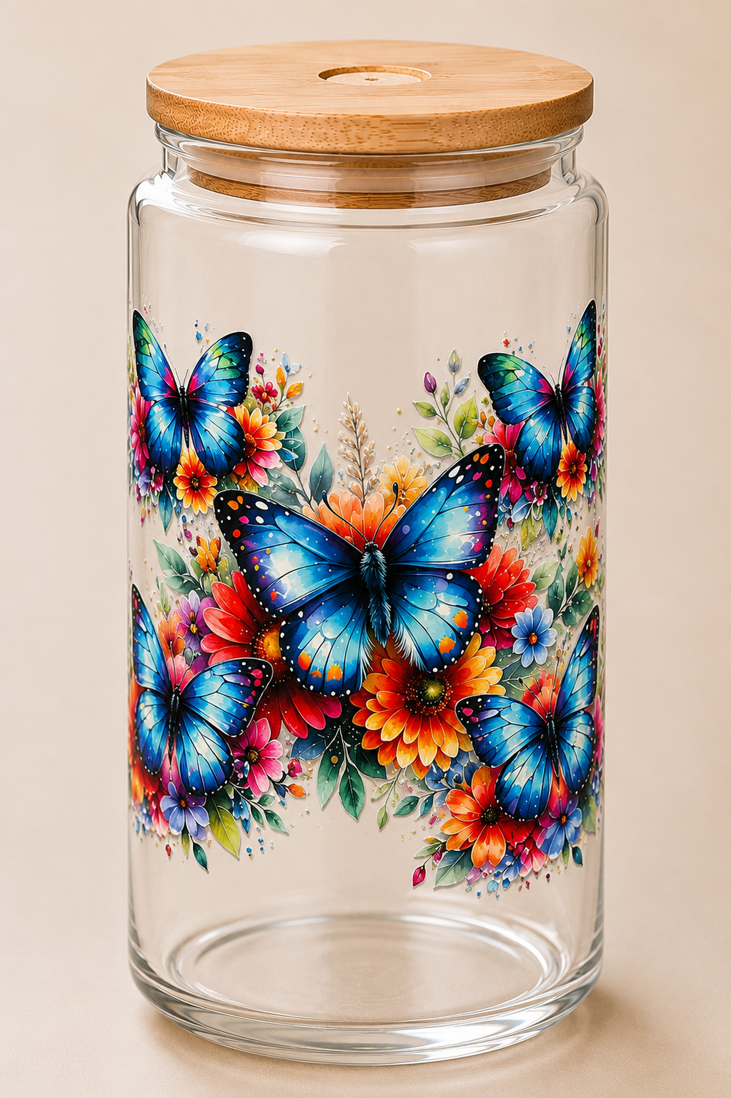 Custom Glass Tumblers with Statement Topper