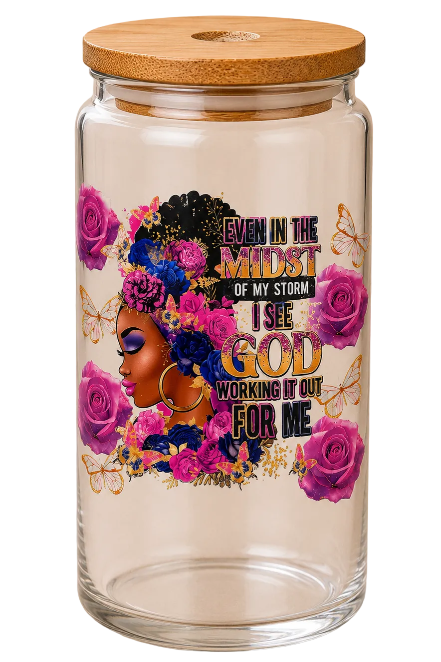 Custom Glass Tumblers with Statement Topper