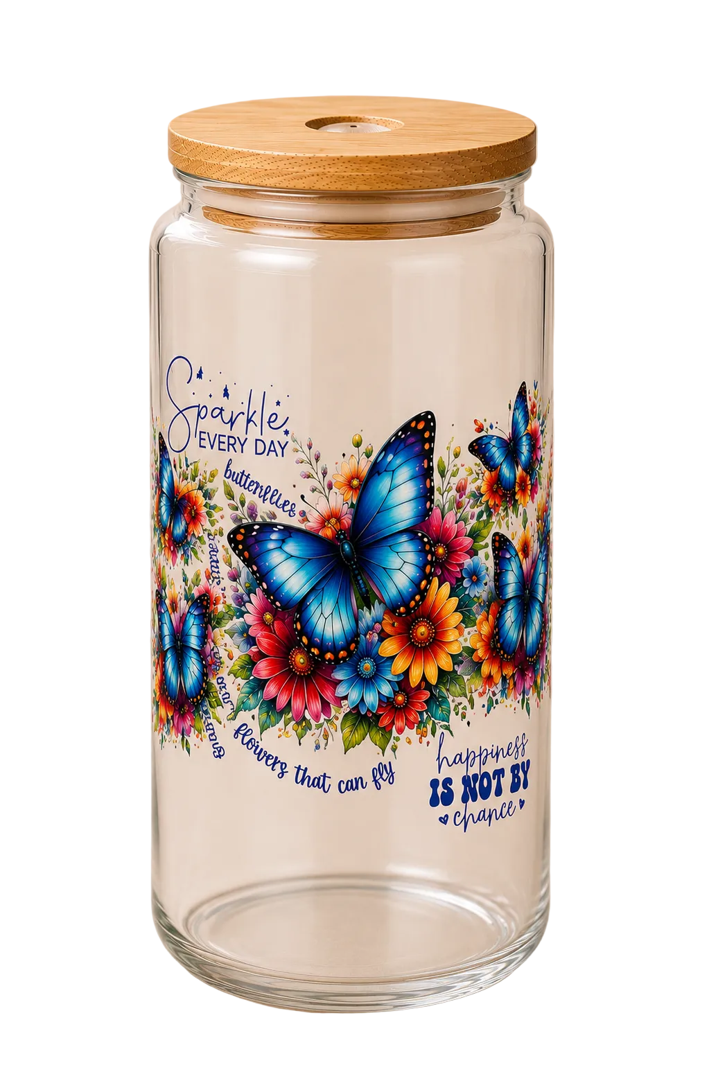 Custom Glass Tumblers with Statement Topper