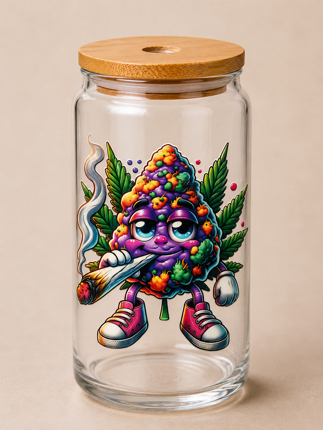 Custom Glass Tumblers with Statement Topper
