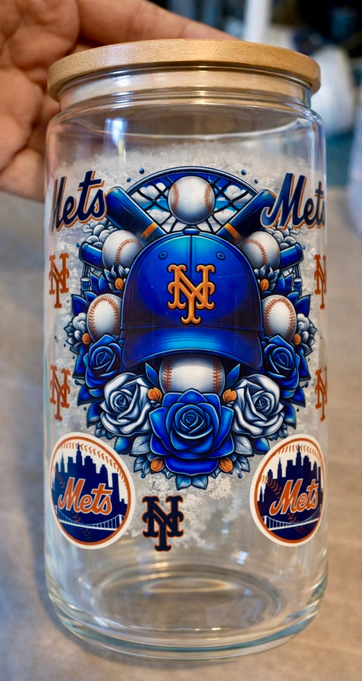 Custom Glass Tumblers with Resin Topper