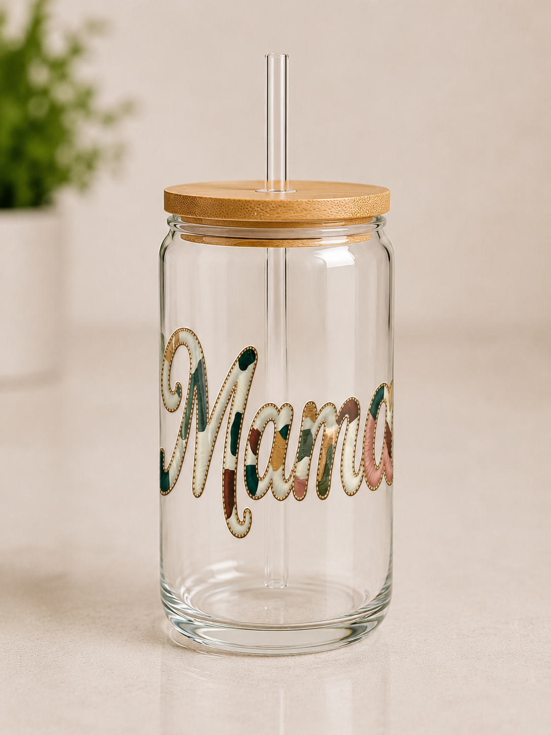 Custom Glass Tumblers with Statement Topper