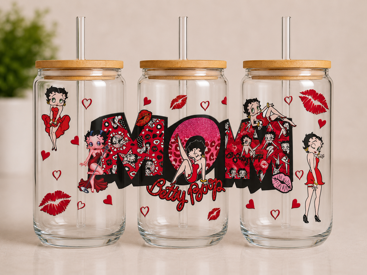Custom Glass Tumblers with Statement Topper