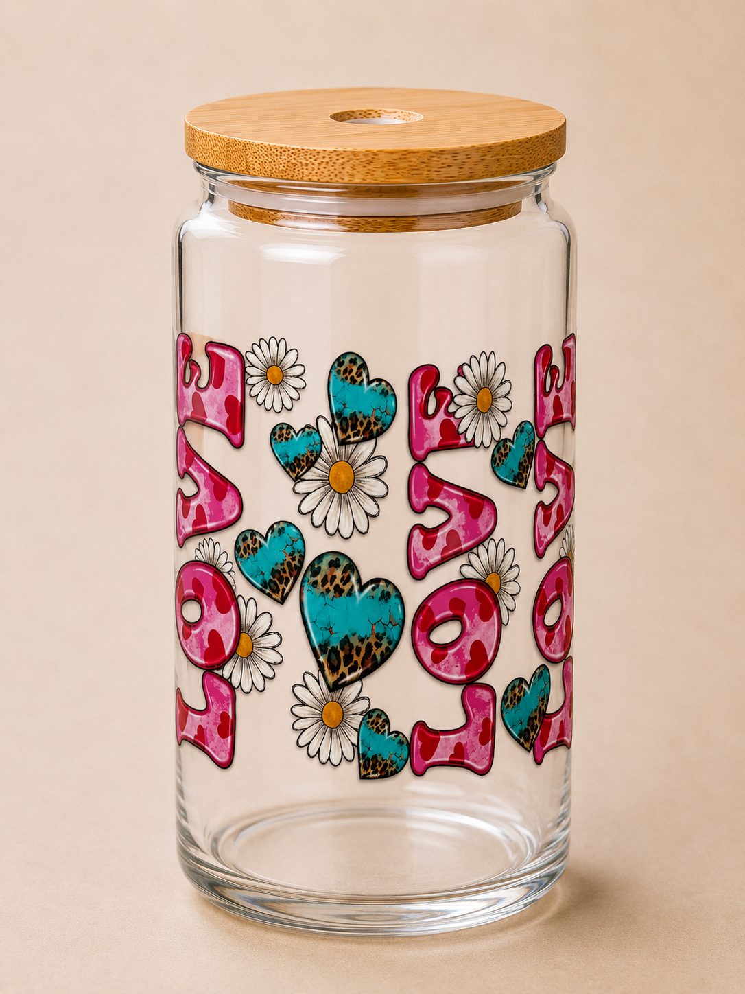 Custom Glass Tumblers with Statement Topper