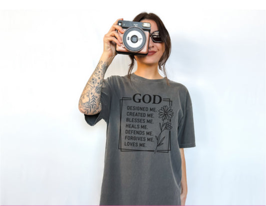 GOD- DESIGNED ME (BLACK PRINT ONLY)