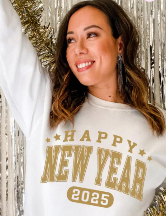 HAPPY NEW YEAR- VARSITY (GOLD PRINT ONLY)