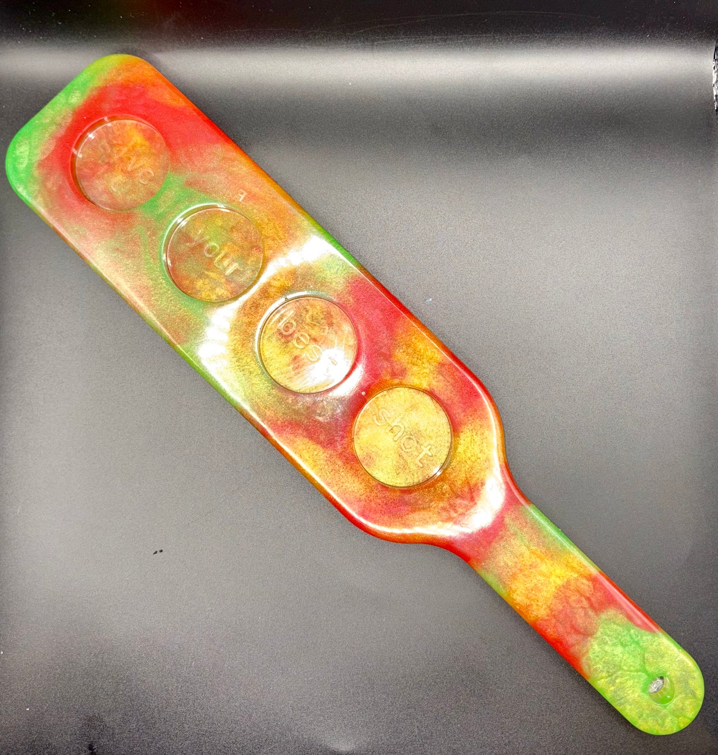 Luxury Resin Shot Glass Tray -  One of a Kind, Ready to Ship