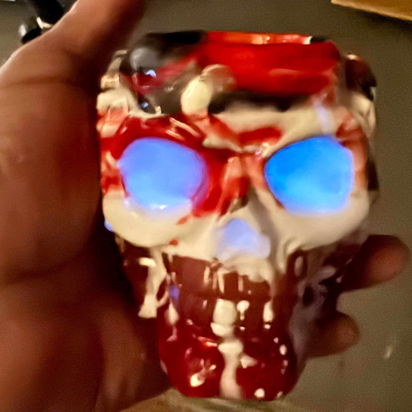 Skull Shot Glass Holder Handmade Resin  | Custom Colors Available | Glow Upgrade Option