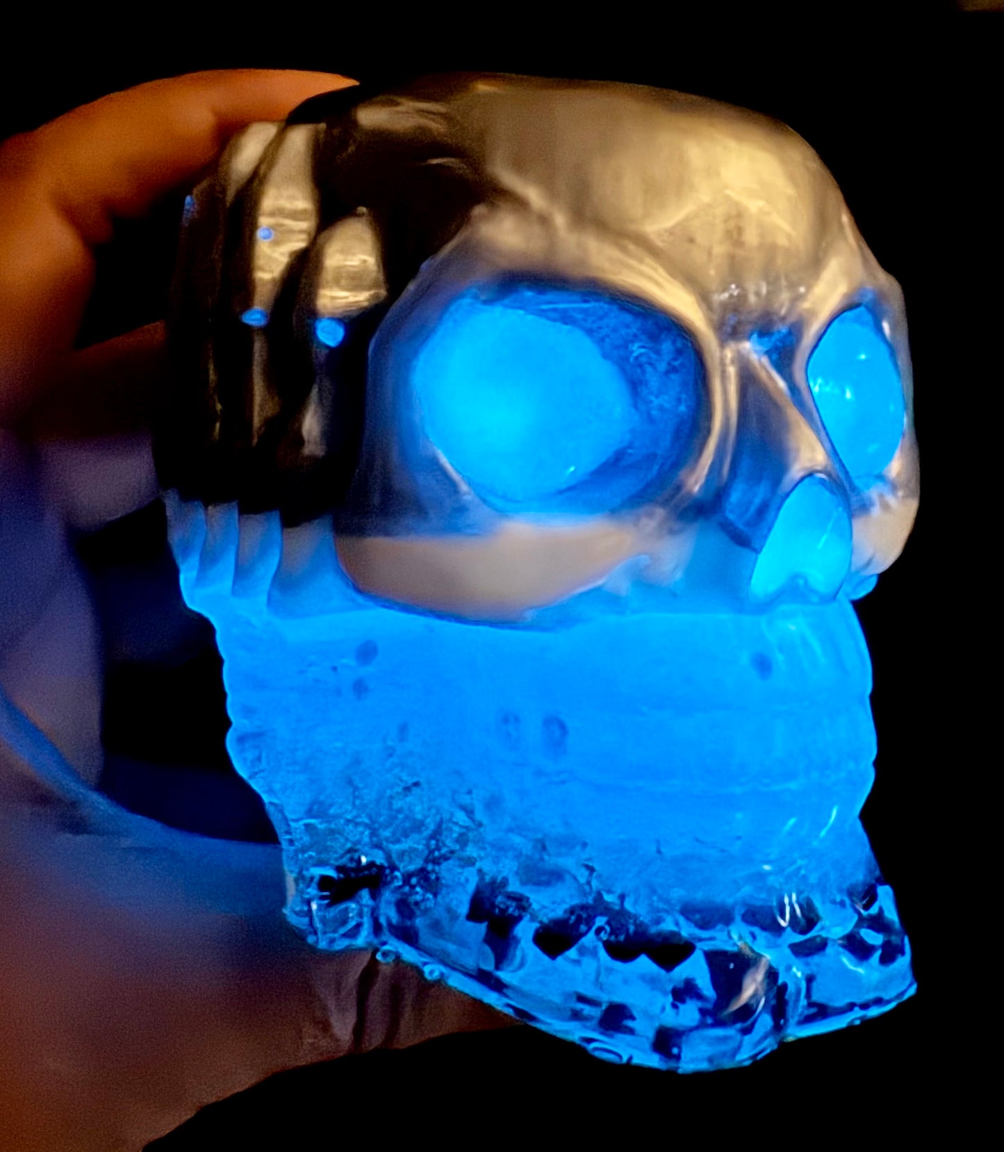 Skull Shot Glass Holder Handmade Resin  | Custom Colors Available | Glow Upgrade Option