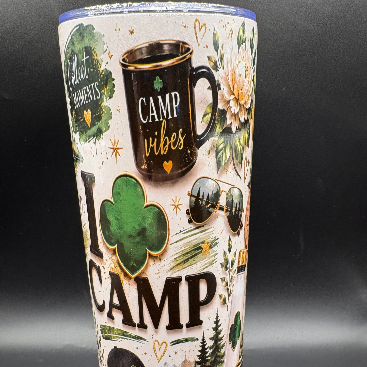 Camp Vibes Adventure Tumbler – 20oz Stainless Steel Camping Cup