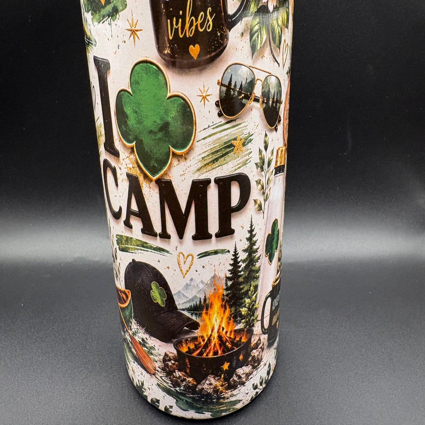 Camp Vibes Adventure Tumbler – 20oz Stainless Steel Camping Cup
