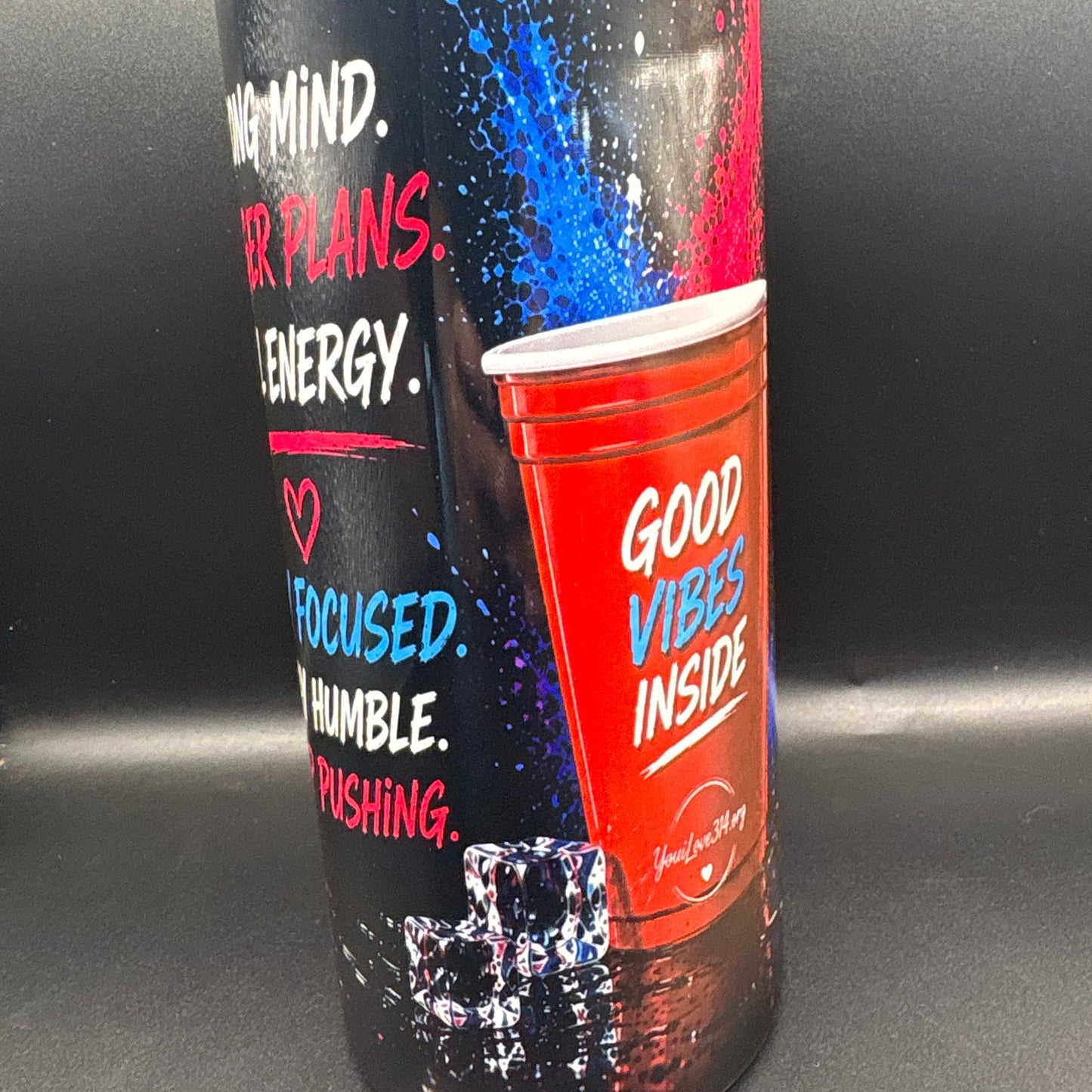 Personalized Party Tumbler – Respect My Cup™ 20 oz Stainless Steel Skinny Tumbler