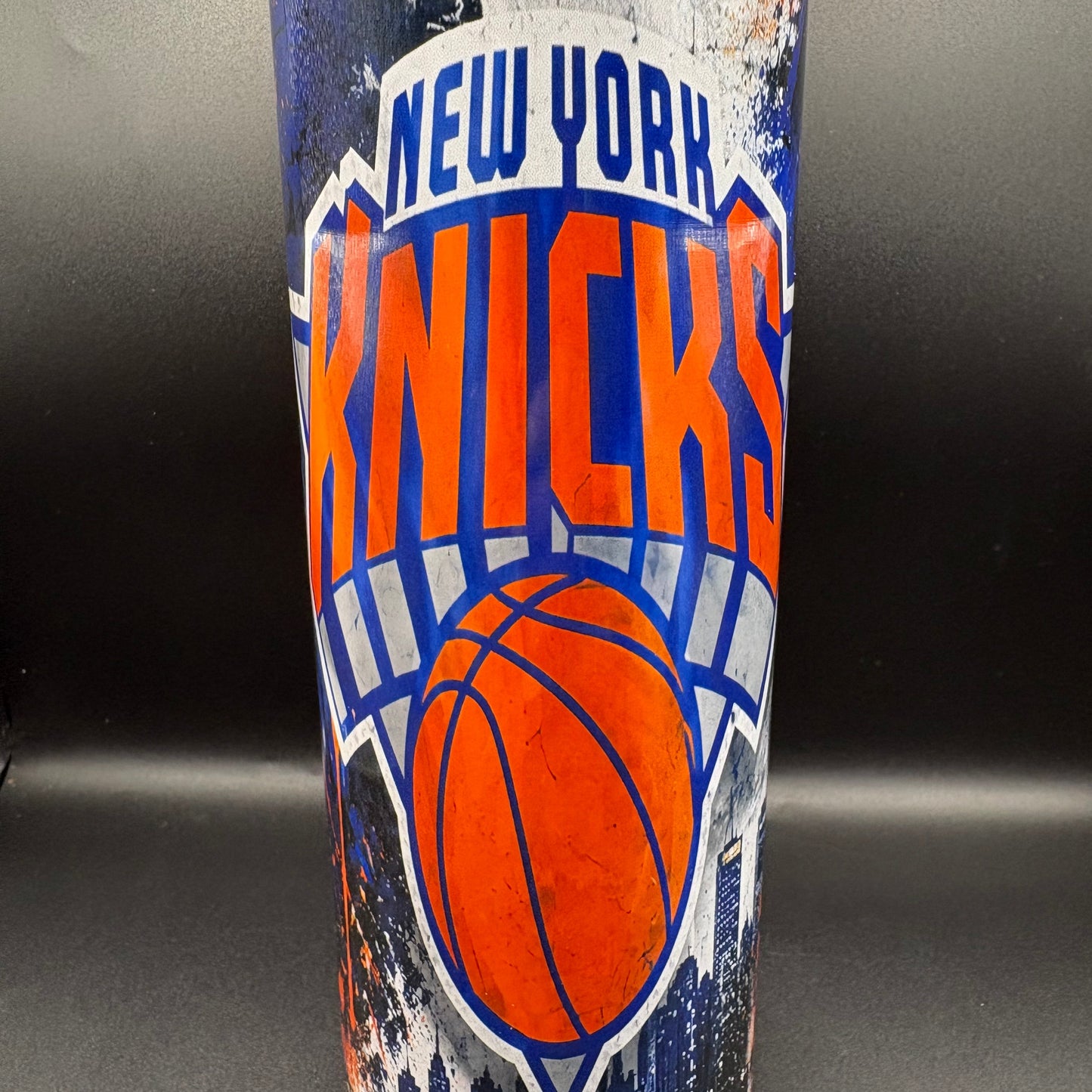 New York Basketball Fan 20 oz Stainless Steel Tumbler | Skyline Graffiti Edition