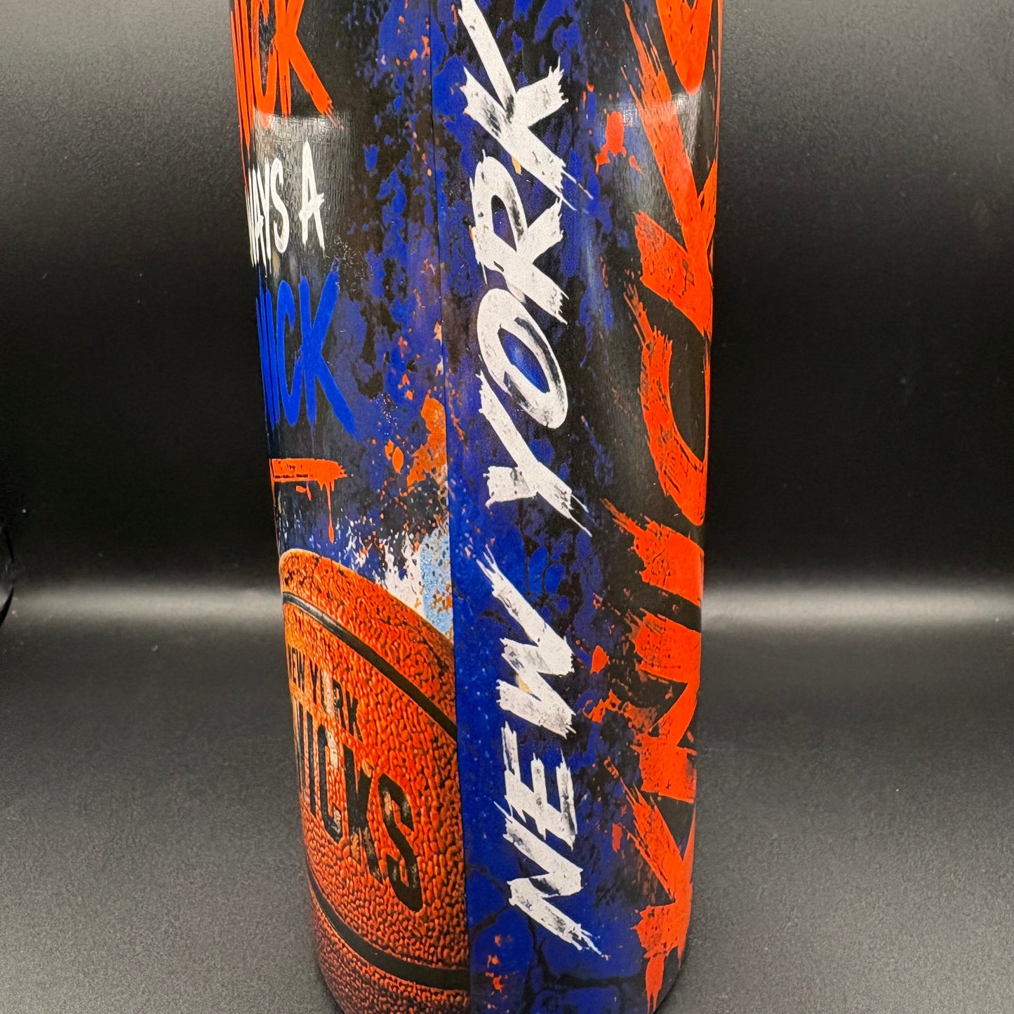 New York Basketball Fan 20 oz Stainless Steel Tumbler | Skyline Graffiti Edition