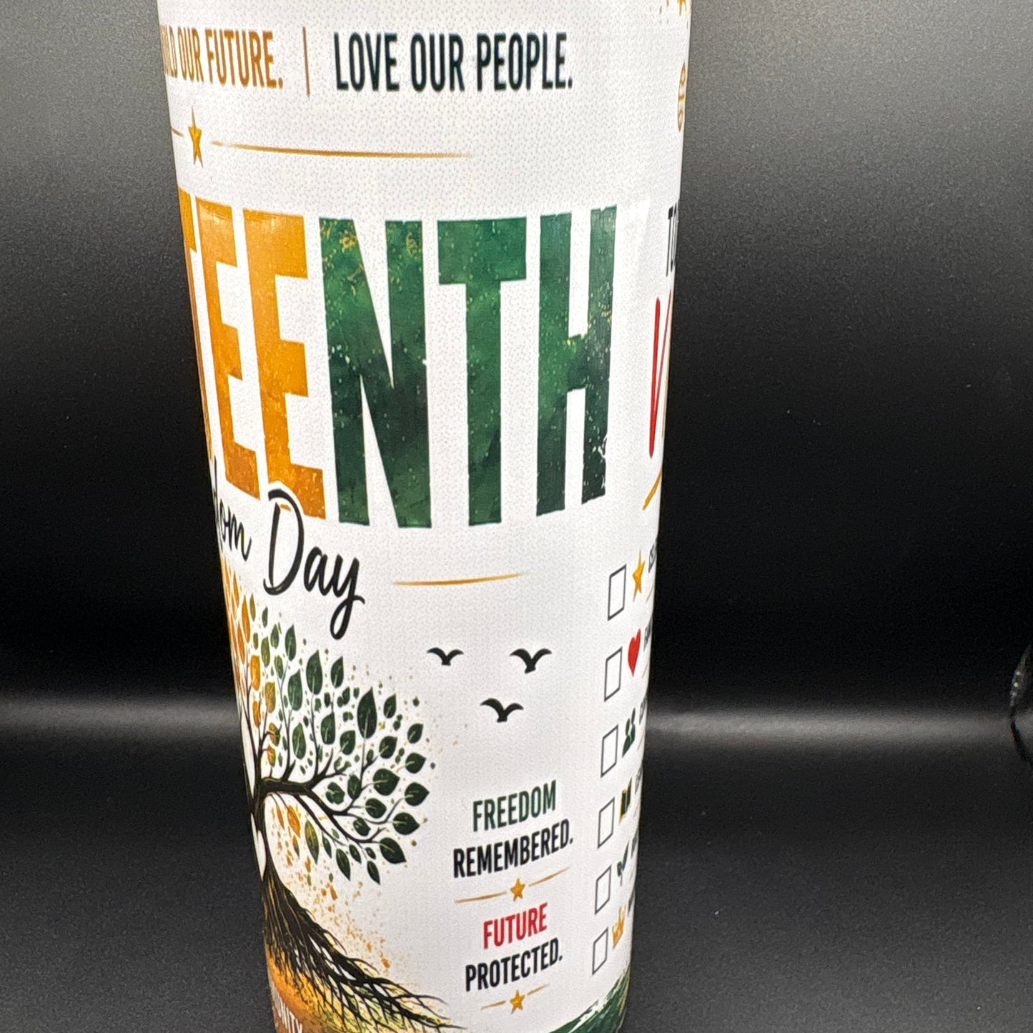 LIMITED EDITION RESPECT MY CUP™ JUNETEENTH FREEDOM DAY 20OZ INSULATED TUMBLER |ONLY 25 AVAILABLE