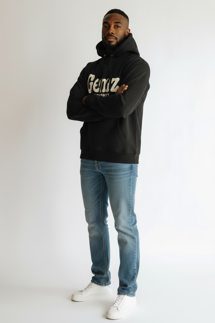 GEMZ UNIVERSITY™ Letters Glow-in-the-Dark Pullover Hoodie