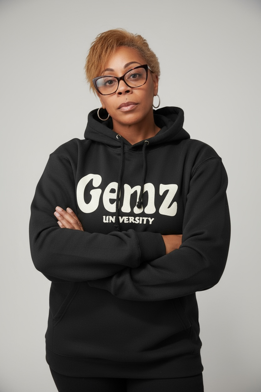 GEMZ UNIVERSITY™ Letters Glow-in-the-Dark Pullover Hoodie