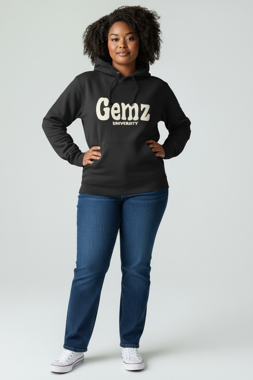 GEMZ UNIVERSITY™ Letters Glow-in-the-Dark Pullover Hoodie