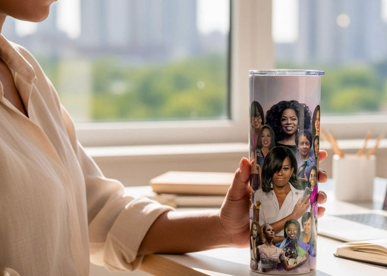 Tumbler- Women Empowerment 20oz Stainless Steel Tumbler – Double Wall Insulated with Straw & Lid