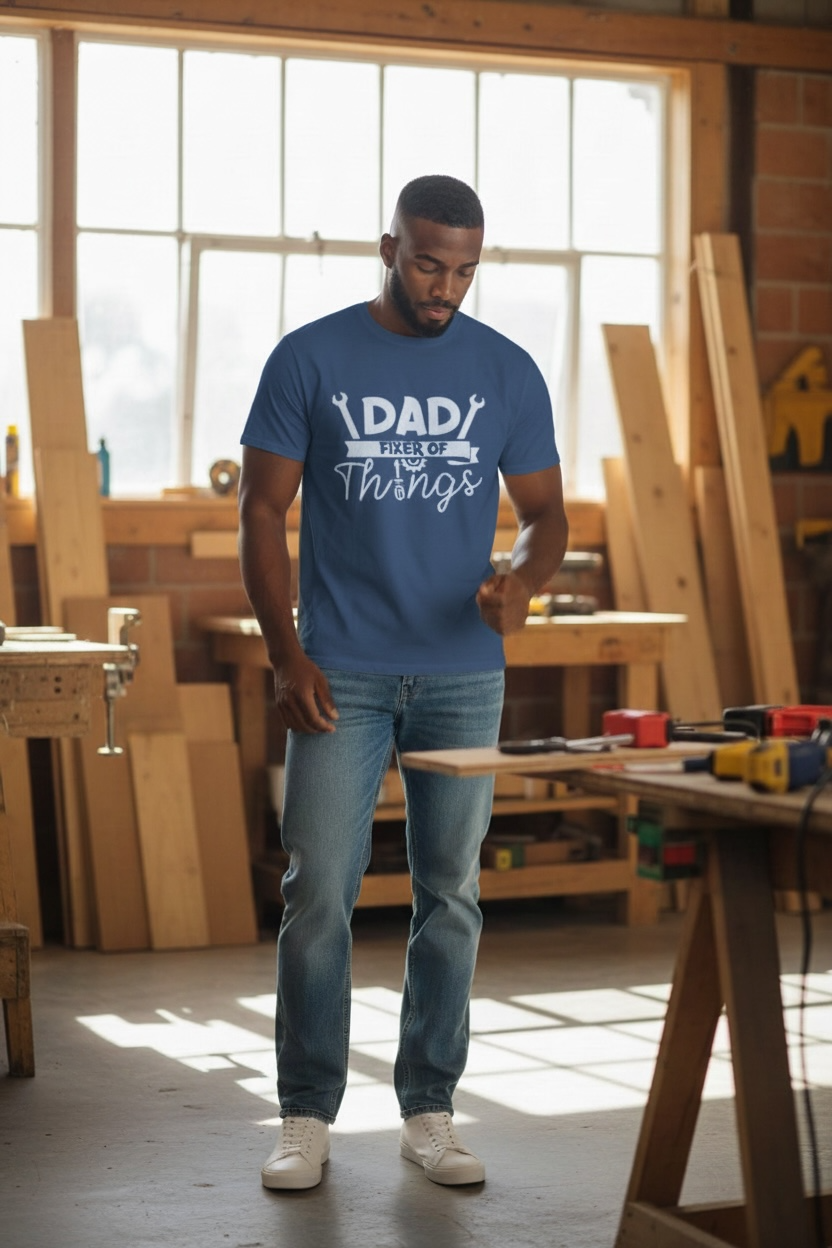 DAD FIXER OF THINGS (WHITE PRINT ONLY)