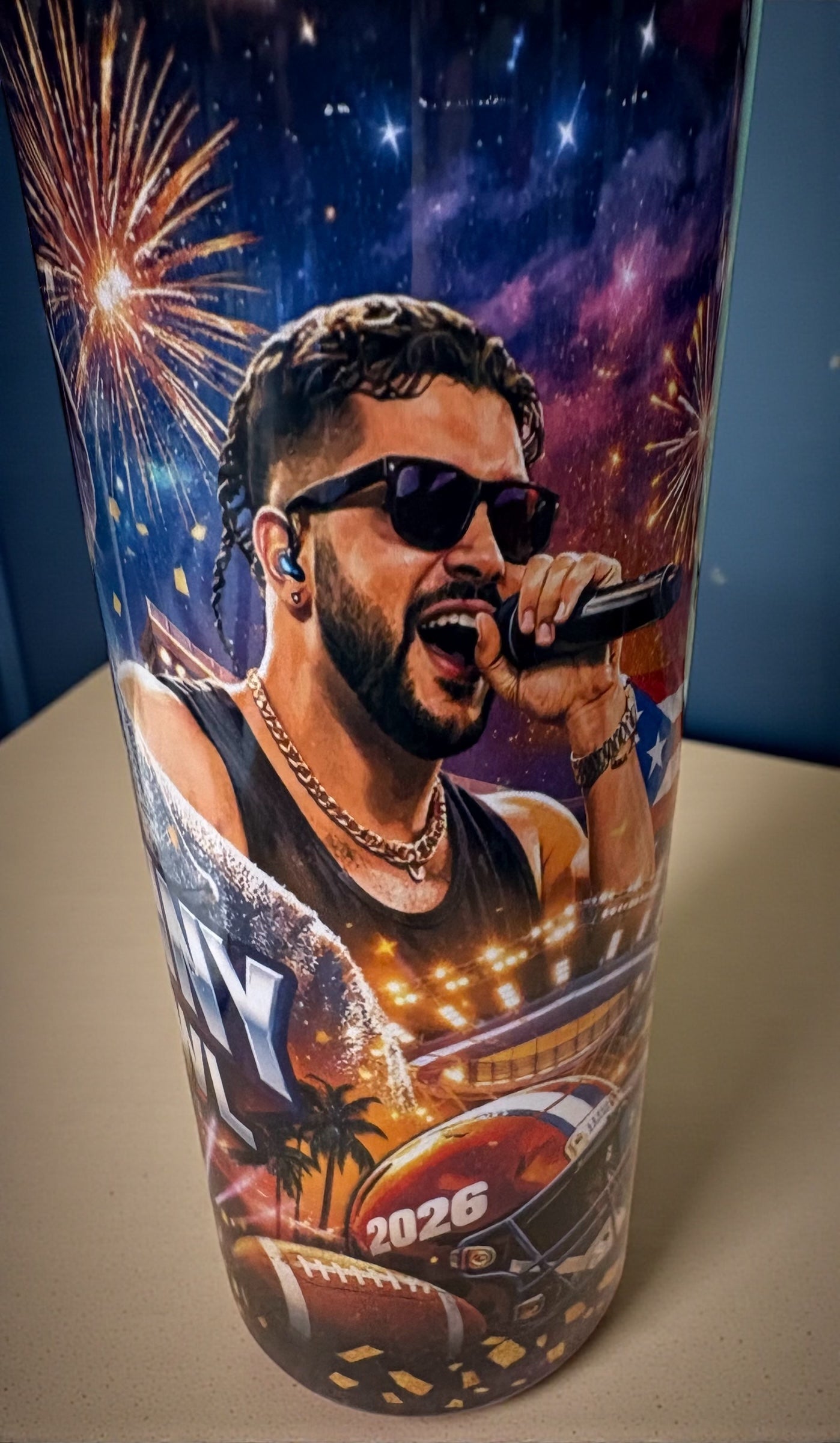 Bad Bunny Inspired 20oz Stainless Steel Tumbler – Limited Fan Edition