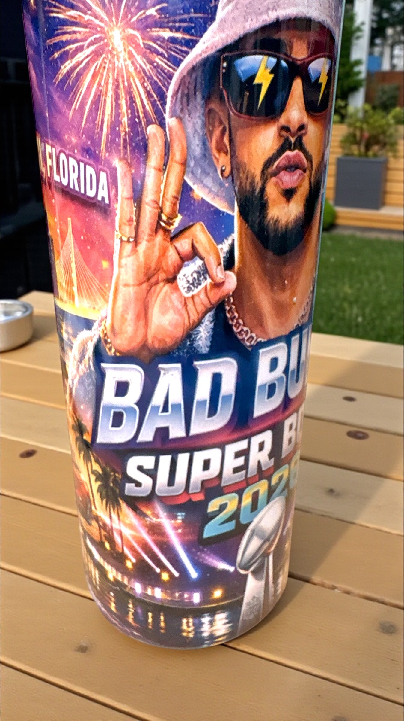 Bad Bunny Inspired 20oz Stainless Steel Tumbler – Limited Fan Edition