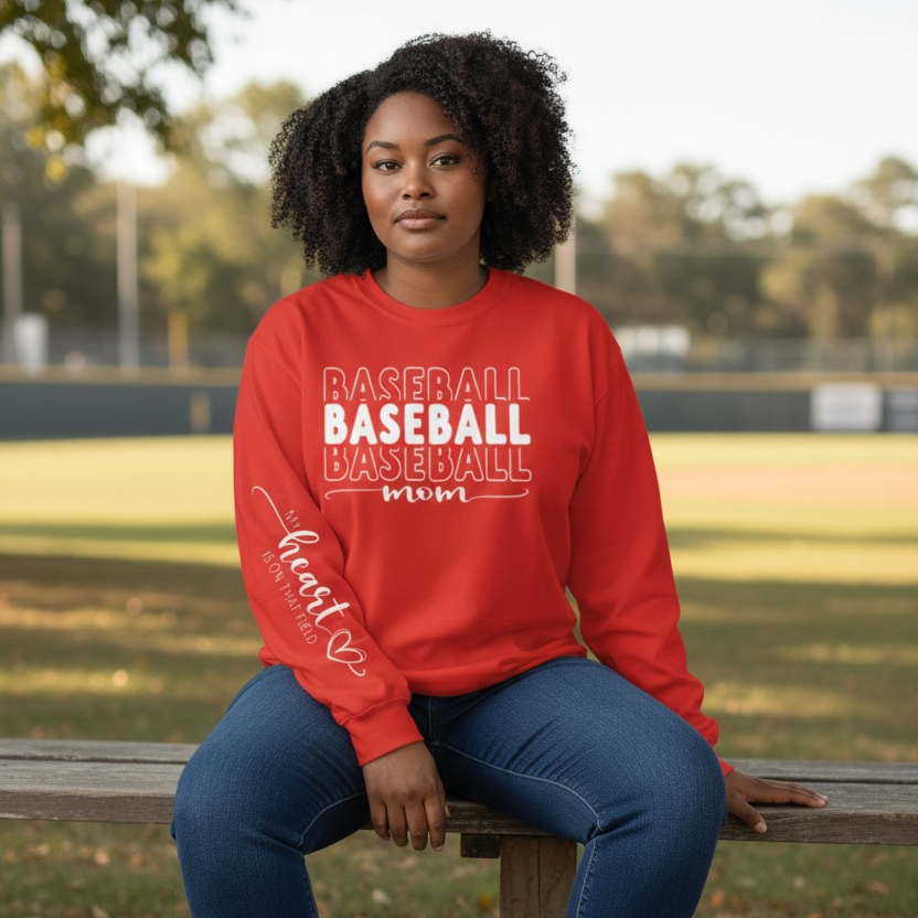 Baseball Mom Long Sleeve Shirt | Game Day Mom Shirt | Sports Mom Apparel