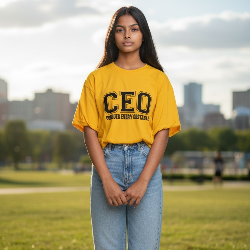 CEO Conquer Every Obstacle Graphic T-Shirt | Motivational Statement Tee | Empowerment Shirt