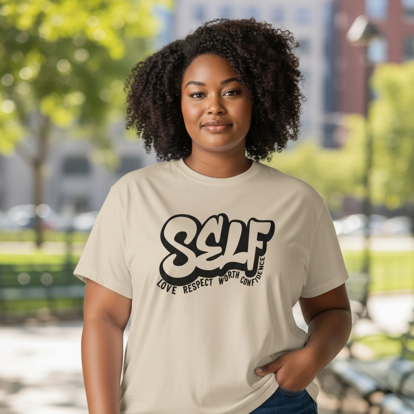 Self Love Graphic T-Shirt – Love Respect Worth Confidence Tee