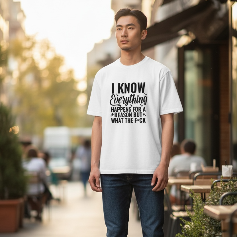 Everything Happens For A Reason But What the Fu*k -  Funny Graphic Tee