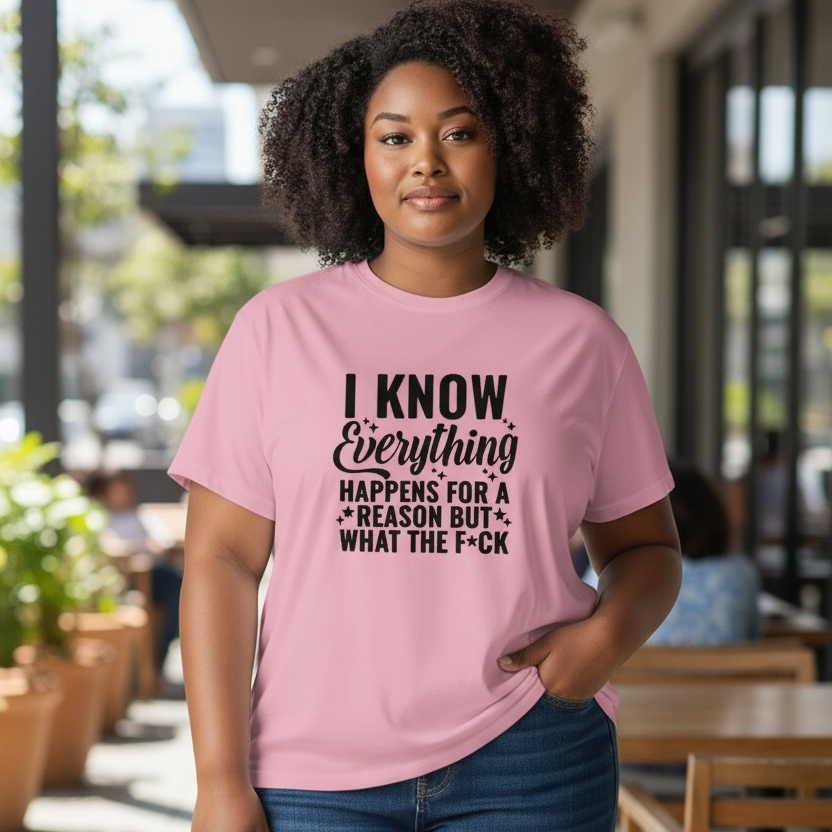 Everything Happens For A Reason But What the Fu*k -  Funny Graphic Tee