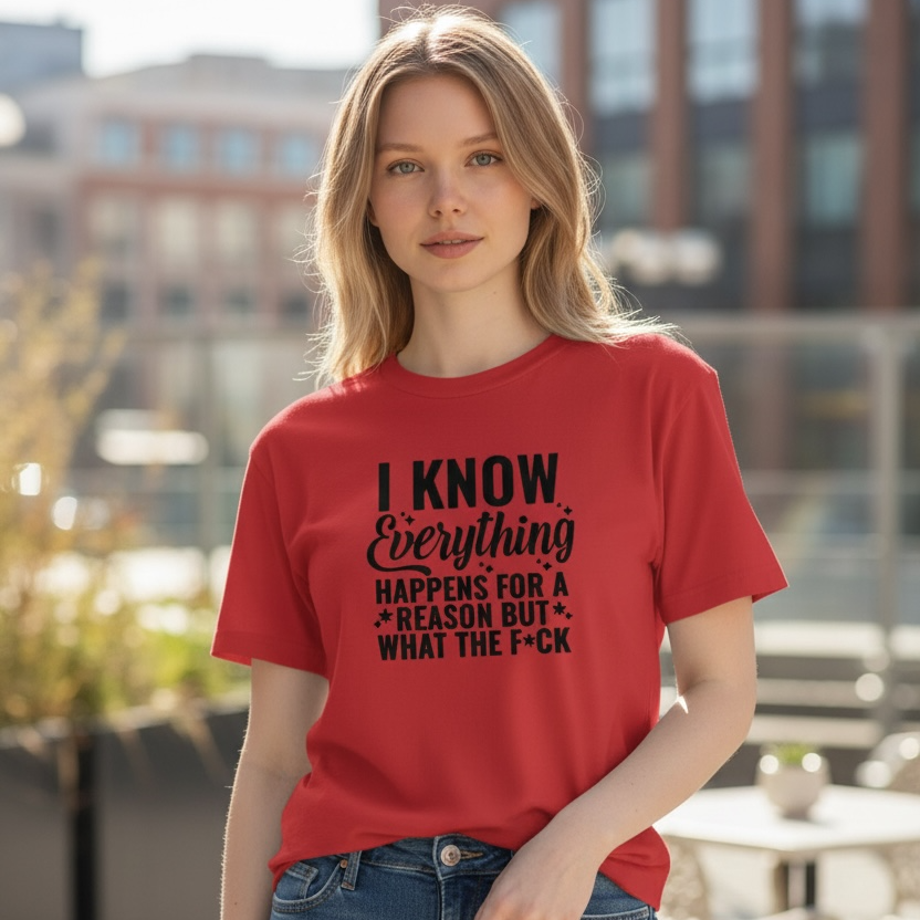 Everything Happens For A Reason But What the Fu*k -  Funny Graphic Tee
