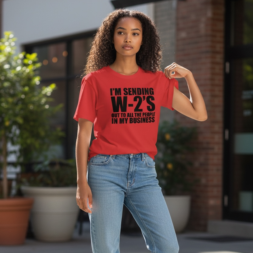 I'M SENDING W-2'S OUT TO ALL THE PEOPLE IN MY BUSINESS - Graphic T-Shirt