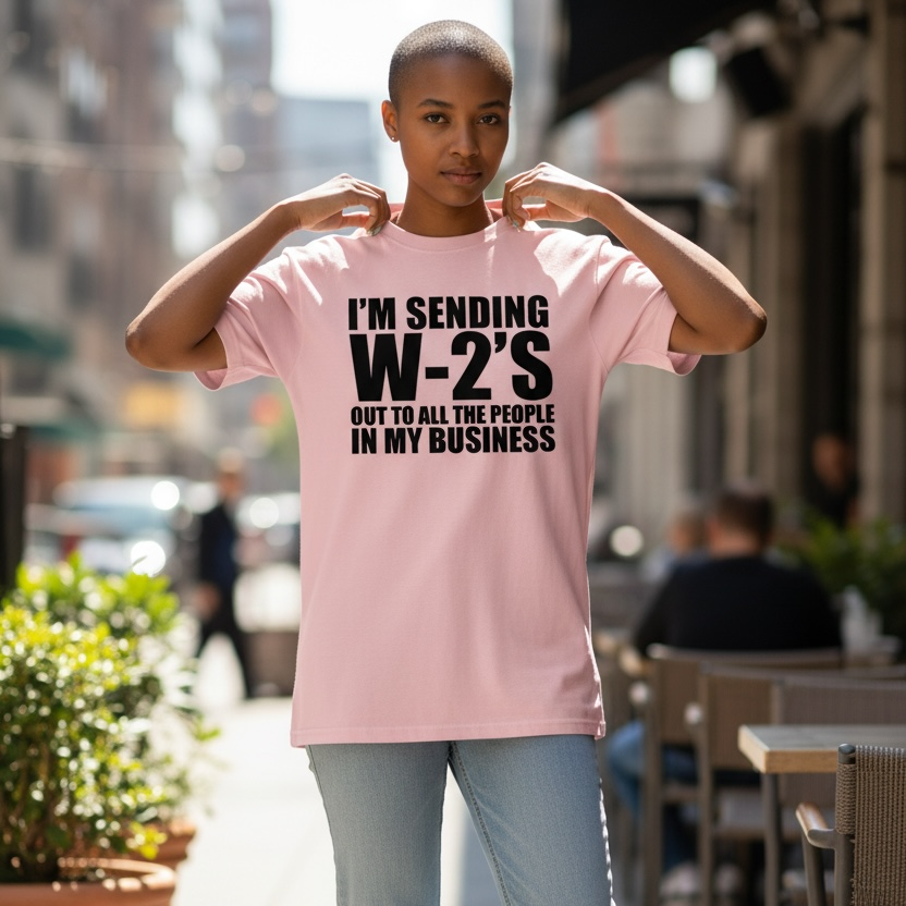 I'M SENDING W-2'S OUT TO ALL THE PEOPLE IN MY BUSINESS - Graphic T-Shirt