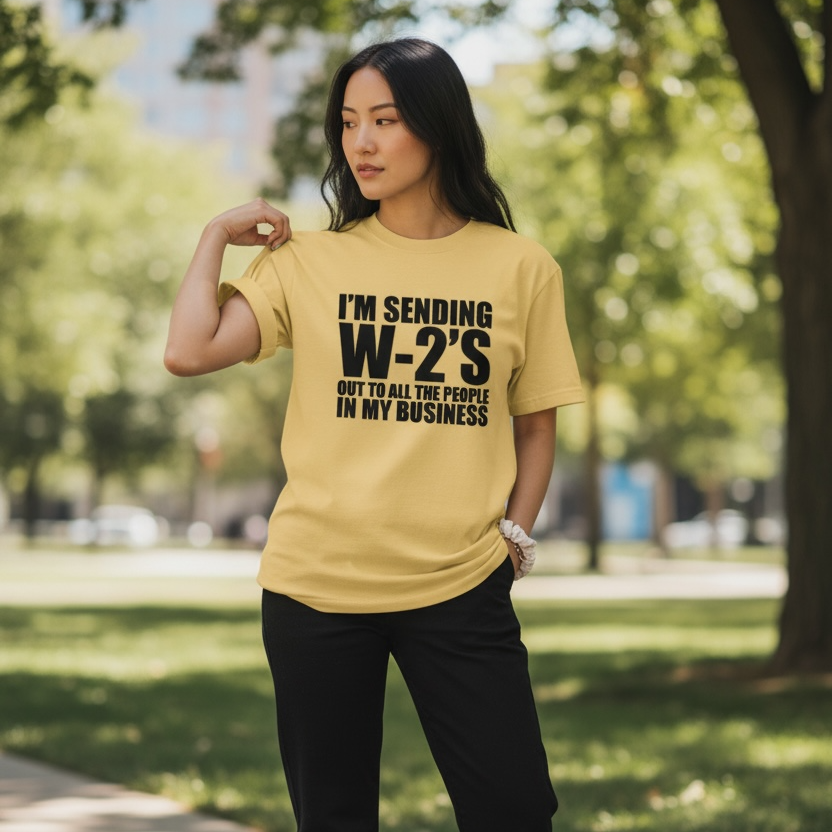 I'M SENDING W-2'S OUT TO ALL THE PEOPLE IN MY BUSINESS - Graphic T-Shirt