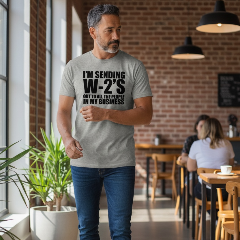 I'M SENDING W-2'S OUT TO ALL THE PEOPLE IN MY BUSINESS - Graphic T-Shirt