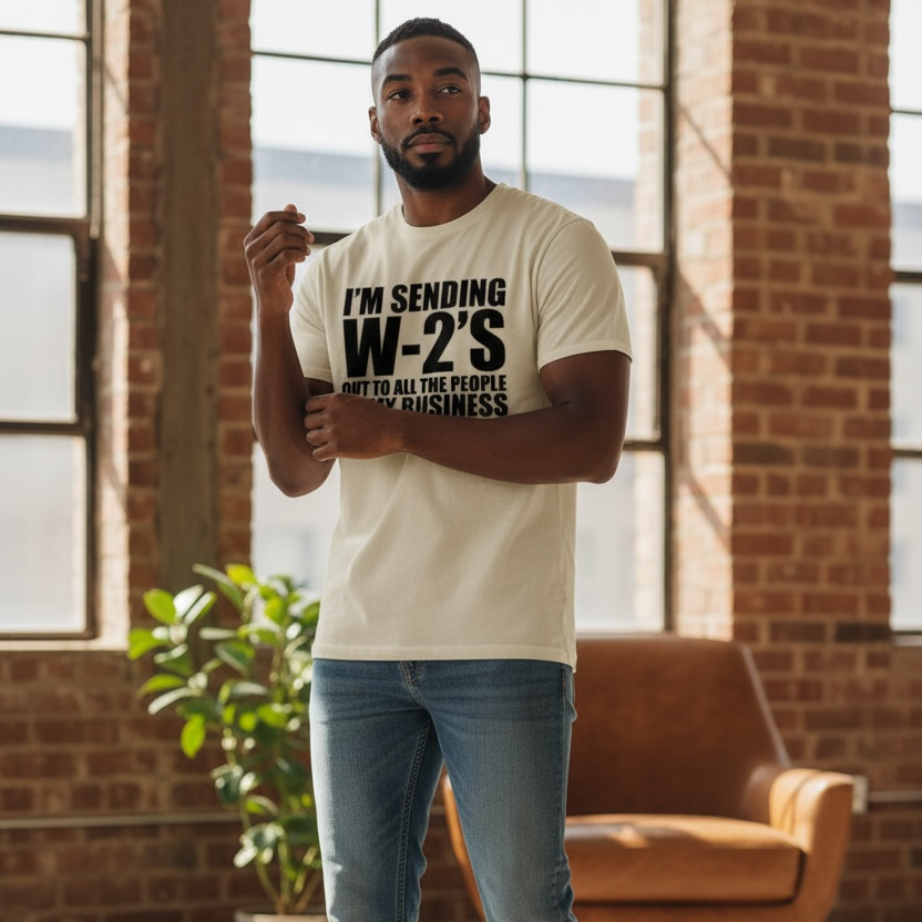 I'M SENDING W-2'S OUT TO ALL THE PEOPLE IN MY BUSINESS - Graphic T-Shirt