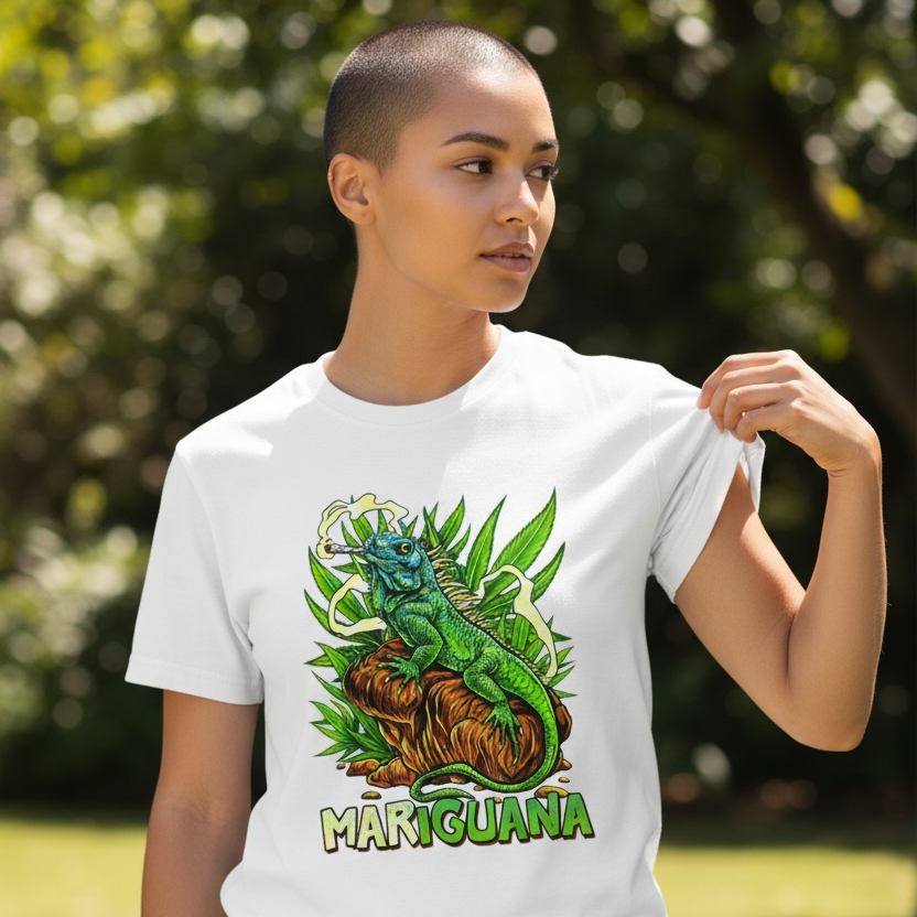 IGUANA-MARIGUANA Graphic Tee  (420) HUMOR