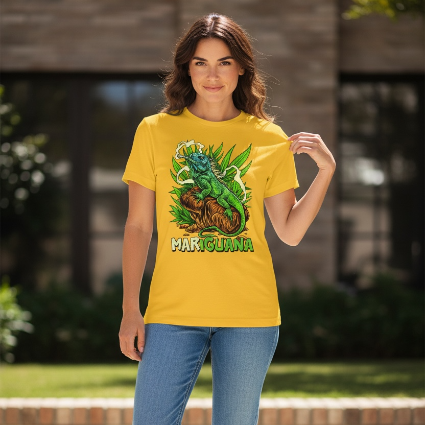 IGUANA-MARIGUANA Graphic Tee  (420) HUMOR