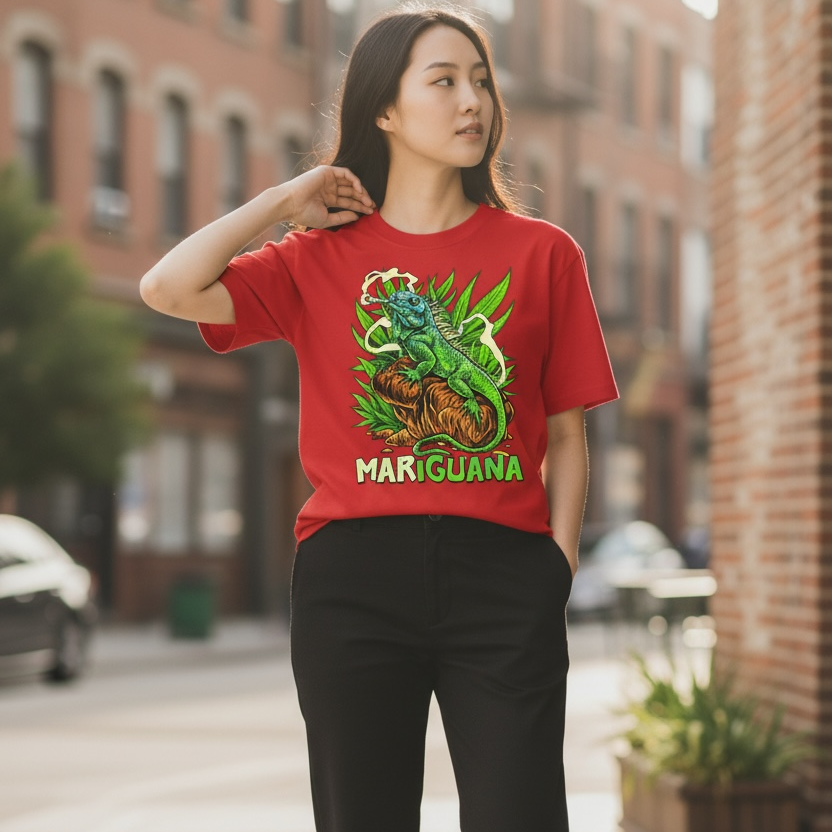 IGUANA-MARIGUANA Graphic Tee  (420) HUMOR