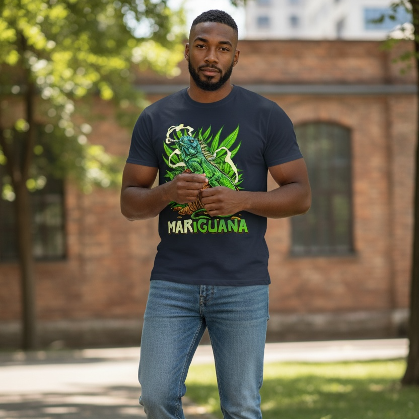 IGUANA-MARIGUANA Graphic Tee  (420) HUMOR