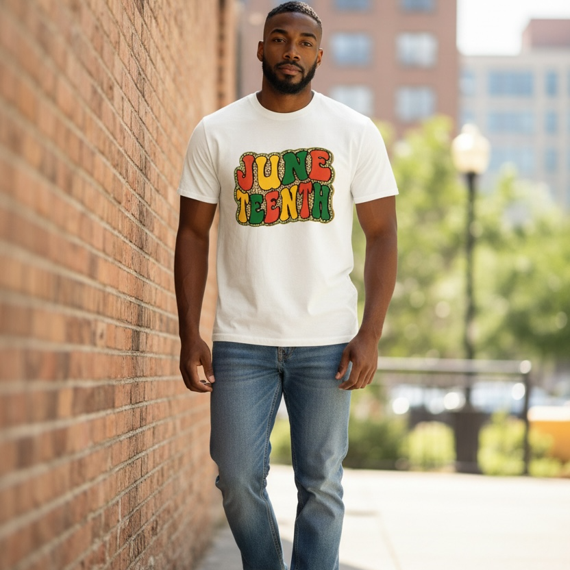 JUNETEENTH Retro Leopard Graphic Tee ❤️💛💚