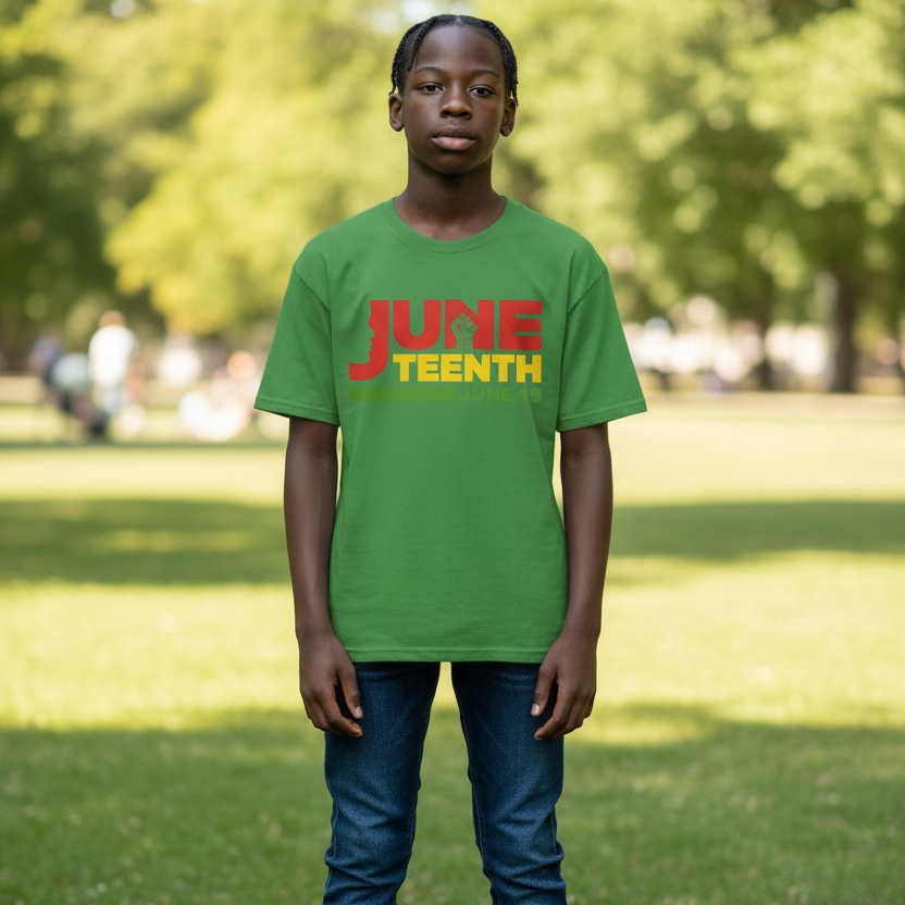 JUNETEETH- FIST IN WORDS T- Shirt