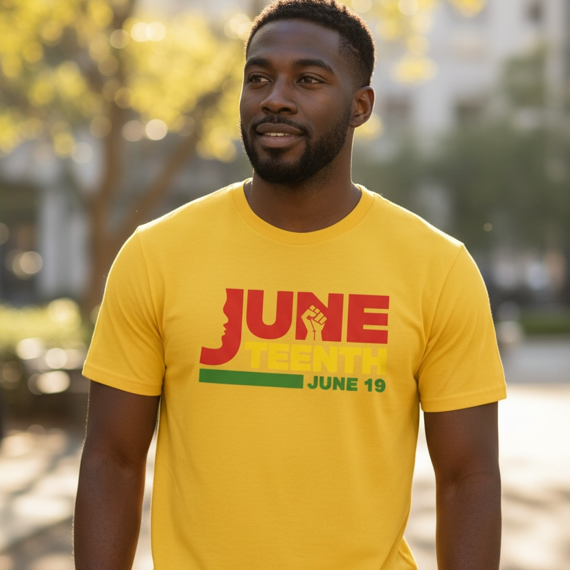 JUNETEETH- FIST IN WORDS T- Shirt